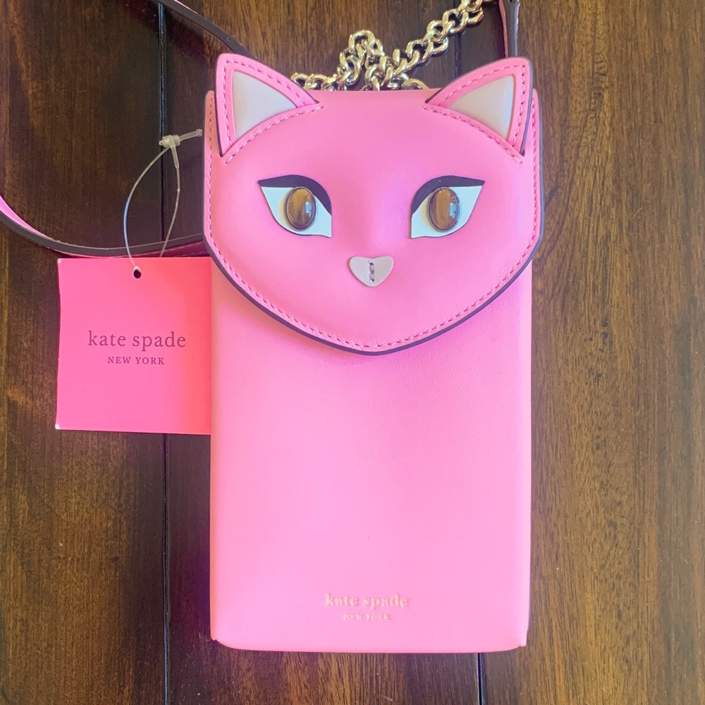 Kate Spade Meow Cat North South Phone Crossbody